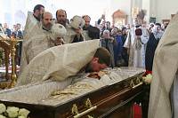  Божественная литургия и отпевание архимандрита Сергия (Шагаева) в Тихвинском храме Ногинска 